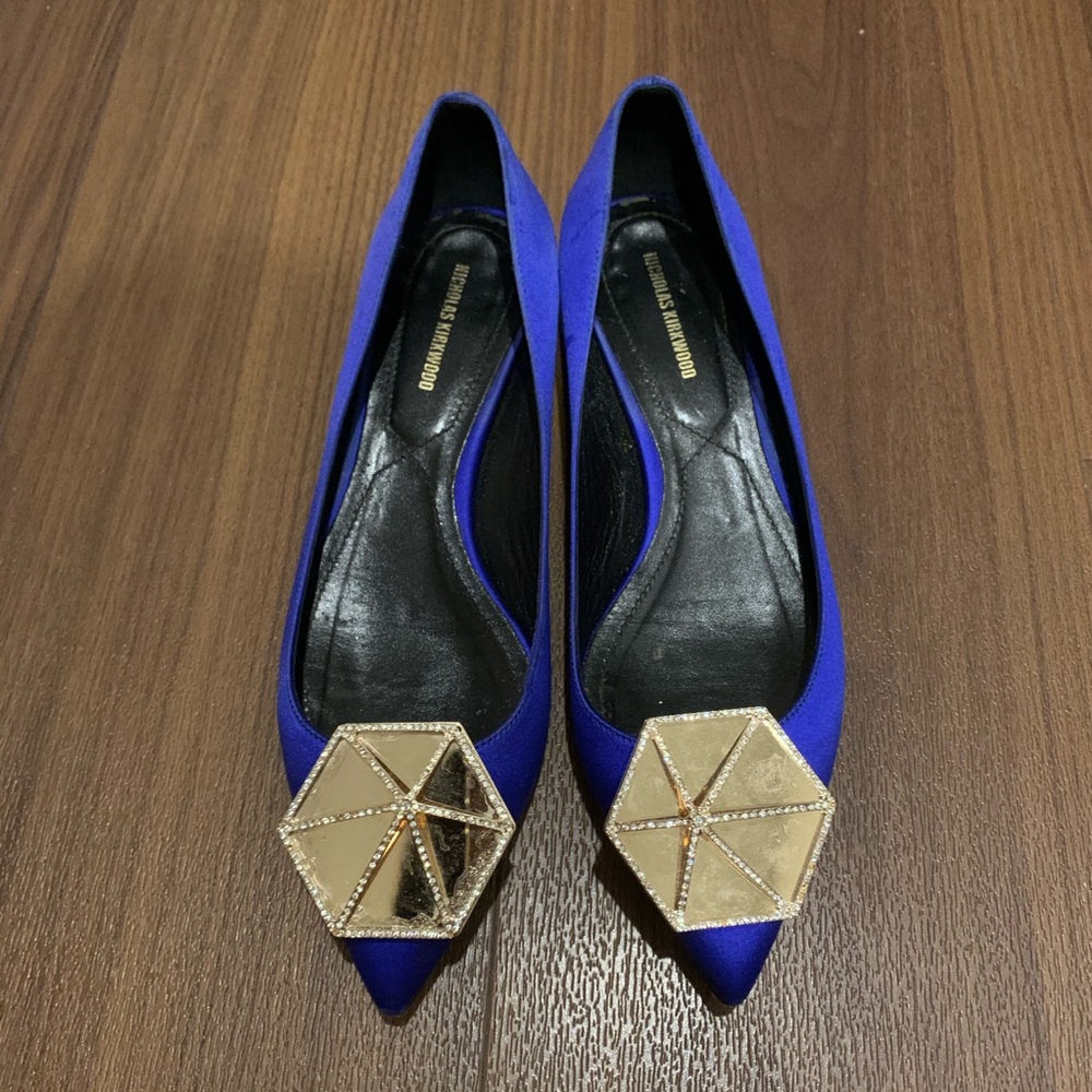 Nicholas Kirkwood Eden Jewel Satin Flats